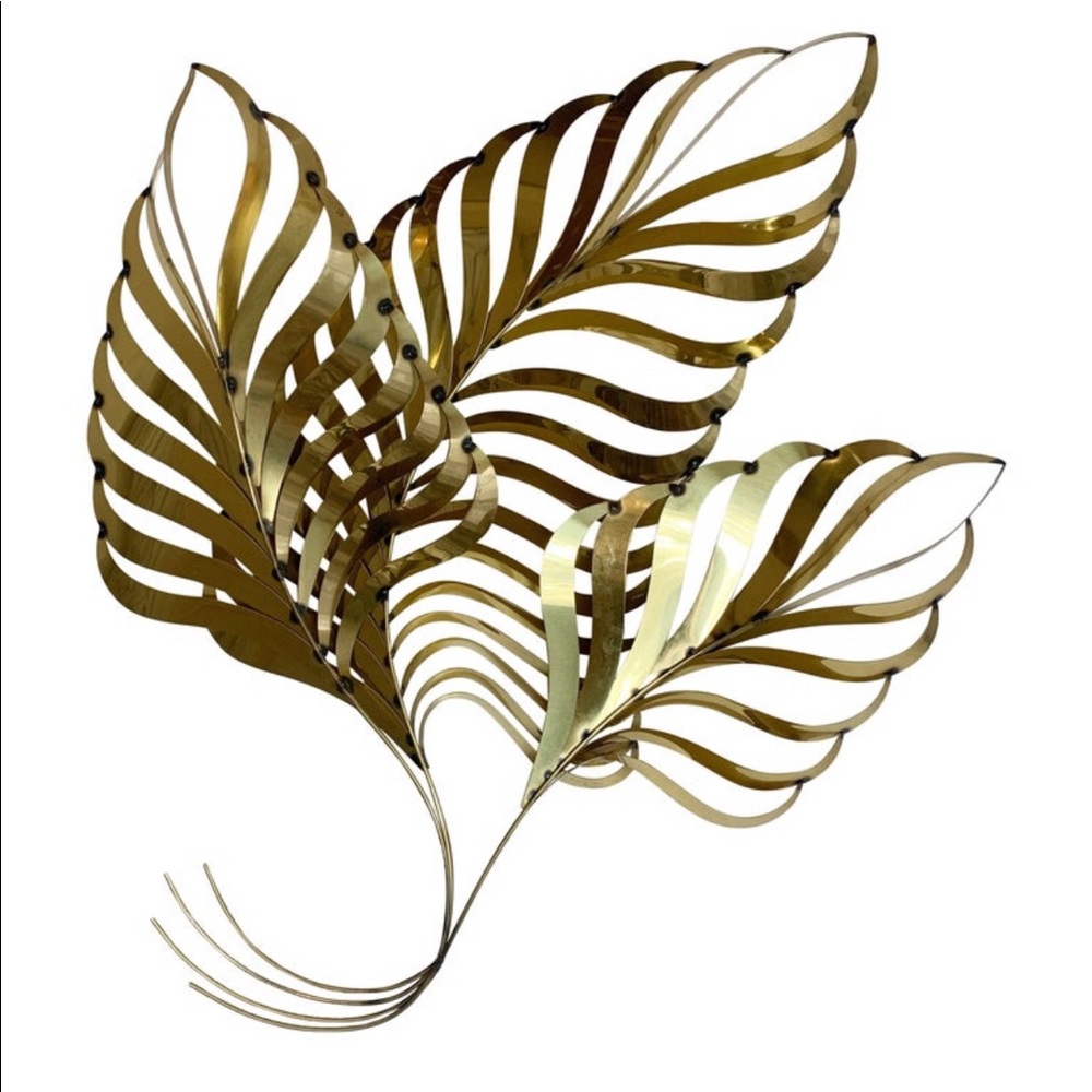 Brass wall leaf Curtis C. Jere